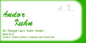 andor kuhn business card